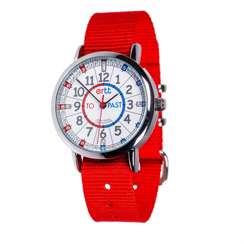 Past & To Watch with a Red Strap by EasyRead Time Teacher