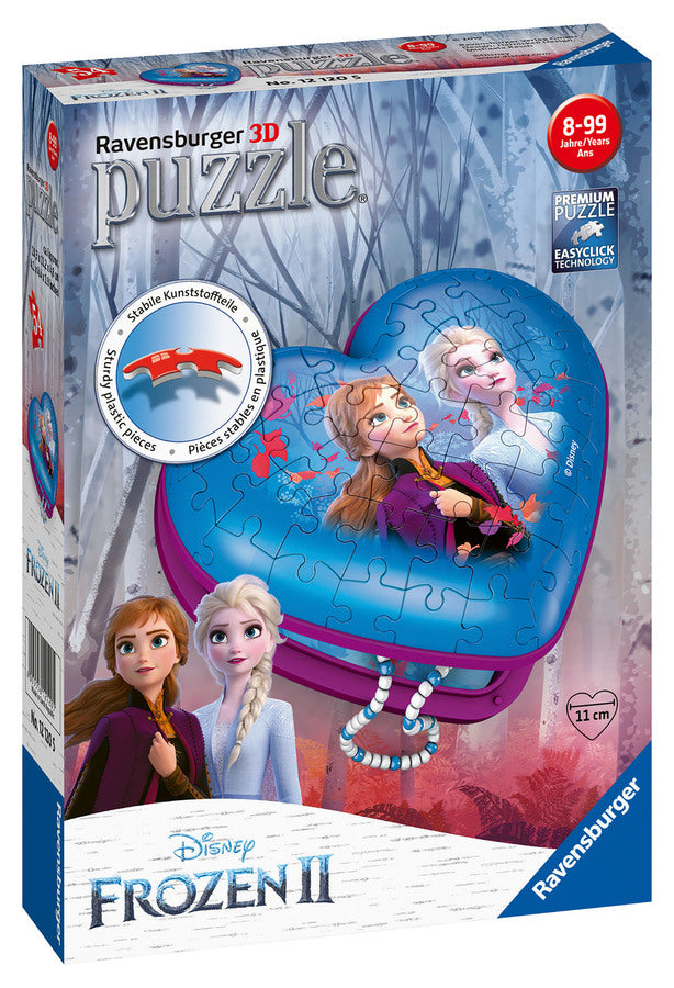 54 Piece Frozen 2 Heart Shaped 3D Jigsaw Puzzle