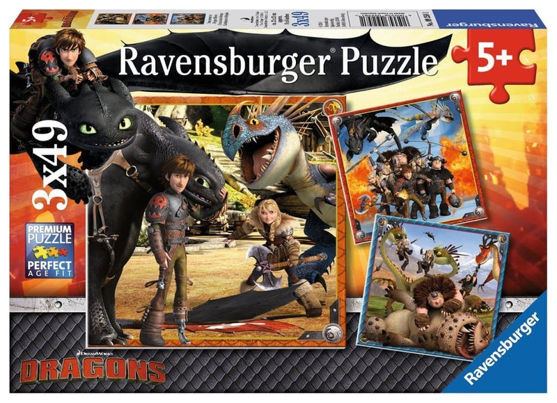 3x49 Piece Rider How to Train Your Dragon Puzzle